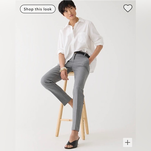 Cameron Slim Cropped Pant in Four-season Stretch, Heather Grey